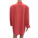 Cabin creek Vintage Cotton Crinkle Coral Blazer Jacket Shoulder Pads Pockets 14 Photo 4