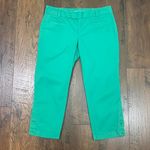 Loft Ann Taylor  Kelly Green Capri Pants Photo 0