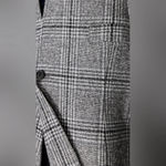 Smythe Oversized Notched Lapel Blazer Gray Glen Check Plaid Small Photo 5
