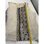 Parker Black Ivory Lace Beaded Embellished Sleeveless Tank Top Women Size S Photo 6