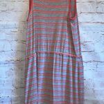 Olive & Oak  Dress Womens Small Gray Pink Striped Tank Top Sleeveless Blouson Photo 5