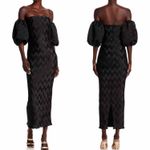 L'IDEE Du Cap Midi Black Dress Size US 6 Medium Photo 1