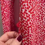 Boden Red and White Patterned Long Sleeve Jersey Dress Size 8 Regular Photo 5