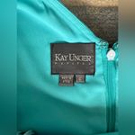 Kay Unger Ombre vintage Y2K Maxi Dress Size 6 Green Yellow Blue 100% silk Photo 2