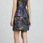 Anthropologie Cluny Silk Watercolor Peplum Dress Photo 1