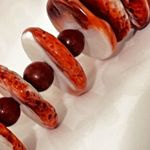 Navajo Spiny Oyster Necklace w Chunky Red Orange Beads Silver Plated Toggle EUC Photo 2