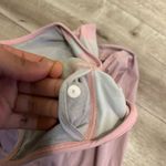 Lululemon  Shirt Womens 4 Pink White No Limits Tank S Striped Workout Bra Top Photo 3
