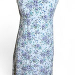 All that jazz VTG  Dress Womens 5/6 Blue Purple Floral Midi Tie Back Cottagecore Photo 0