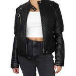 Bernardo VTG.  Black Vegan Leather Jacket Photo 0