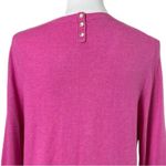 Talbots Sweater Ruffle Flared Sleeve Scoop Neck Hot Pink Women’s Size Large Photo 7
