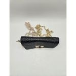Target Black Faux Snakeskin Crossbody Purse with Gold Chain Strap & Twist-Lock Closure Photo 2