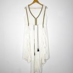 Sundance Talisman White Ruffle Maxi Dress with Tassel Tie Women’s Medium Photo 4