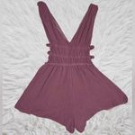 Windsor Purple Romper with Plunging V-neckline and Ruched Waist Photo 0