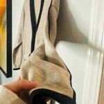 WHITE + WARREN Almond Black Merino Wool Button Belted Oversized Cardigan Size M Gray Size M Photo 8