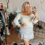 Anthropologie nwt  Ginny Smocked Crop Top White Size Medium Photo 28