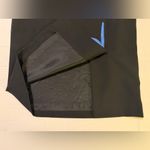 Carlisle Women’s Vtg Black Pencil Skirt w Blue Floral Genuine Leather Design-8 Photo 3