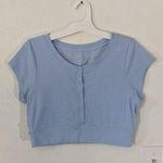 Aerie Offline by  Real Me Henley light blue crop tee Photo 0