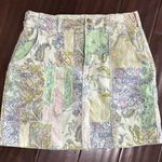 Pilcro Pastel Paisley Mini Skirt 6 Green Photo 0
