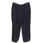 Quince ‎ Womens 100% European Linen Elastic Waist Pull On Pants Black Size Large Photo 3