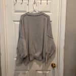 Urban Daizy Women's Gray Ribbed Knit Pullover Poncho Sweater Dolman Sleeve Large Photo 4