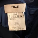 FUZZI XS Dark Blue Strapless Ruched Chiffon Designer Dress Photo 3