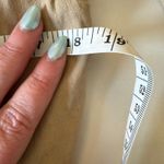 TWINSET by Simona Barbieri | Tan Linen and Vegan Leather Moto Light Jacket Large Photo 8