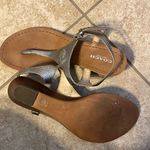 Coach  Vitalia Leather Silver Sandals Size 6 Photo 11