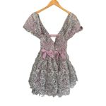 For Love & Lemons  Brynne Mini‎ Dress Purple Size Small NWT Photo 3