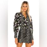 Tanya Taylor  Susan Silk Top With Neck Tie In Brushed Floral Size 8 Photo 1