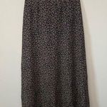 Talbots Floral Botanical Scroll Print Black Midi Skirt Size 6 Photo 0