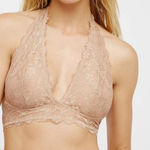Free People Intimately Nude Lace Halter Bra Size Small Photo 0