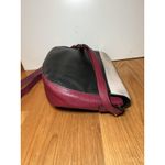 Kate Spade Crossbody Bag Womens Medium Colorblock Black Burgundy White Leather Photo 6