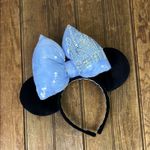 Disney  Minnie Mouse Ears headband blue sequins bow with rhinestone castle Photo 0