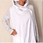 Lululemon  blissed out wrap hooded‎ jacket in white gray cross hood Small 6 Photo 0