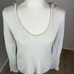 American Eagle  White Long Sleeve Top/Coverup with Hood Size M Photo 1