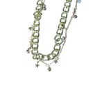 Gold Tone Layered Hat Chain Star Crystal Charms Dainty Sparkle New Photo 4