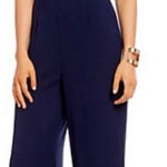 Gianni Bini  Stella Navy Blue Ruffle Legs Jumpsuit Size 4 NWT Wedding Guest Photo 0