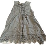 Umgee  Gray Lace Trim Dress Photo 1