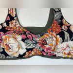Maaji  Pine Green Passion 2 Way Wear Classic Floral Bralette Bikini Top‎ Size M Photo 4