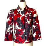 Talbots ‎ red floral crop blazer 16 Photo 0