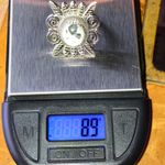 White Buffalo Turquoise Sterling Silver Feather Ring Size 7 Black Photo 8