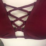 Mossimo Halter Swim Bikini Top Maroon Size SMALL Photo 3