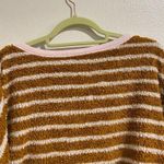 Free People  Caramel Stripe Breton Stripe Pullover Sz M Photo 9