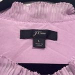 J.‎ CREW Lace Ruffle Neck Top Lilac Purple Large Photo 2