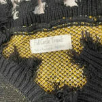 Full Circle Trends Cropped Frayed Knit VNeck Sweater Pretty Print Women's Medium Photo 3