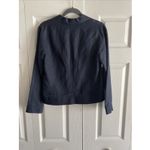 Herman Geist  Womens 6 Navy Linen Blend Jacket Quiet Luxury Derby Photo 5