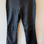 Old Navy Vintage  Collection Pants Womens 6 Black Leather Bootcut High Waist Y2K Photo 0