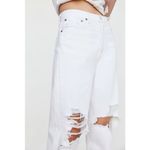 AGOLDE  90's Mid Rise Loose Fit Straight Leg Distressed Denim Jean White Vanish Photo 2