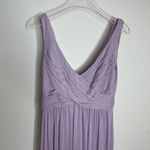 David's Bridal David’s Bridal Iris Long Mesh Dress with Cowl Back Detail Lavender Purple Maxi 4 Photo 6
