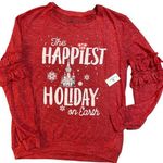 Disney NWT  The Happiest Holiday on Earth Sz Small Light Sweater/Sweatshirt Photo 0